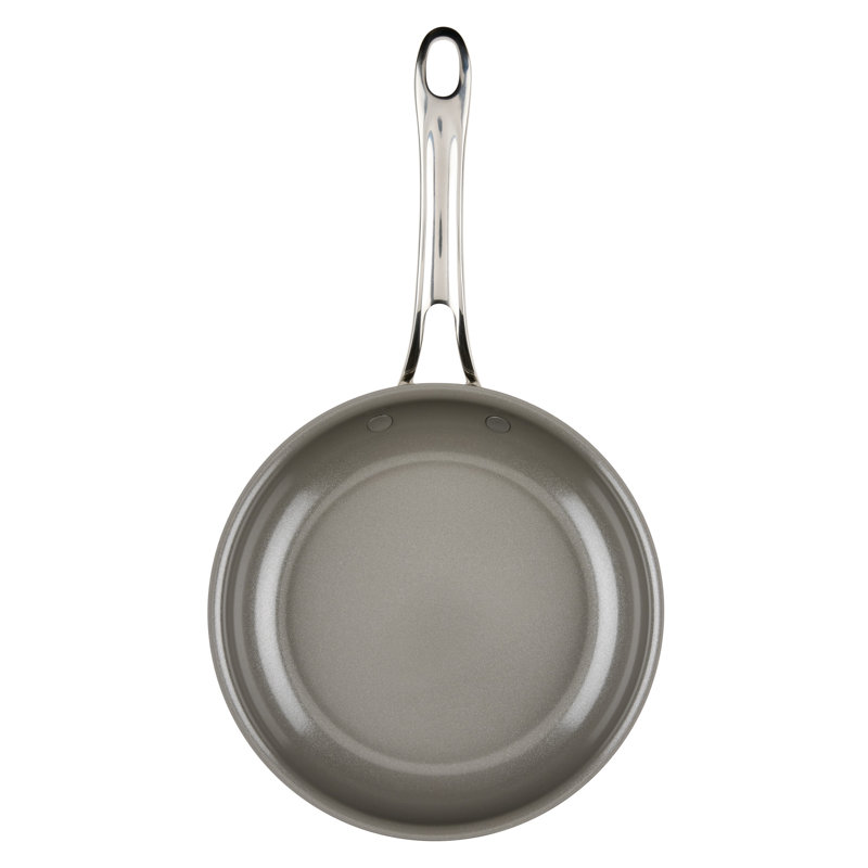 Anolon EverLast Clad Ceramic Stainless Steel Frying Pan, 8.5-Inch, Silver