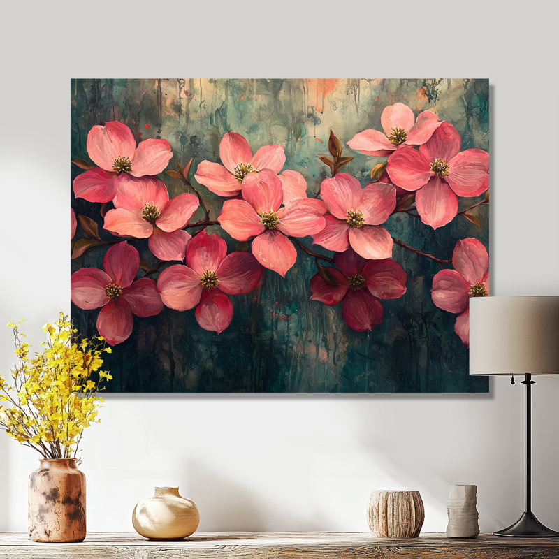 Imanie - Floral Wall Art, H 12 po x l 20 po, Toile tendue, Ne s’applique pas