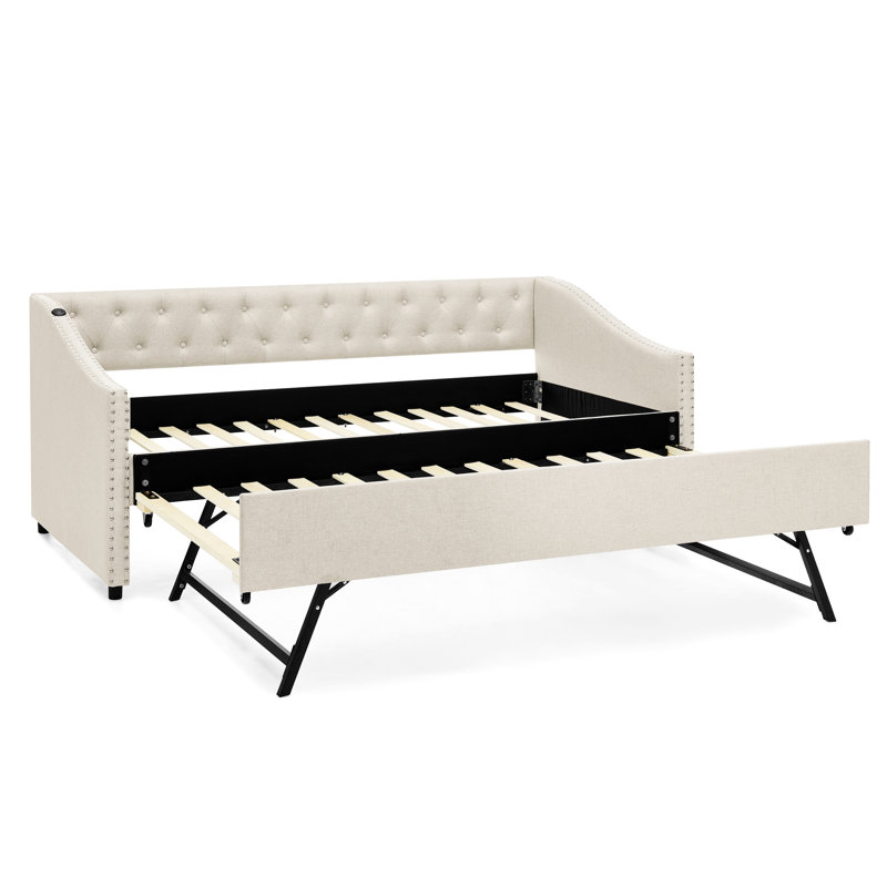 Lit de jour simple escamotable avec charge, structure, fonction 3 en 1 pour les petits espaces de bureau à domicile