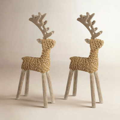 Harana 2-Piece Standing Deer Figurine Set