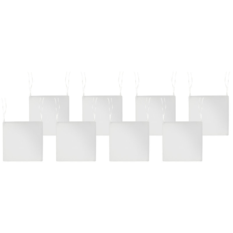 Set of 8 Garden Chair Cushions SASSARI PREMIUM 46 x 46 cm Off-White