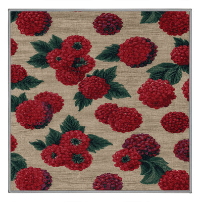 Washable Arbutus Berry Fruits Area Rug