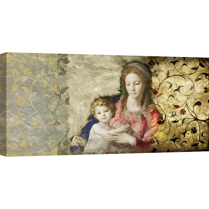 Virgin Mary (After Bronzino) by Simon Roux - Wrapped Canvas Print, 35cm H x 70cm W x 4cm D