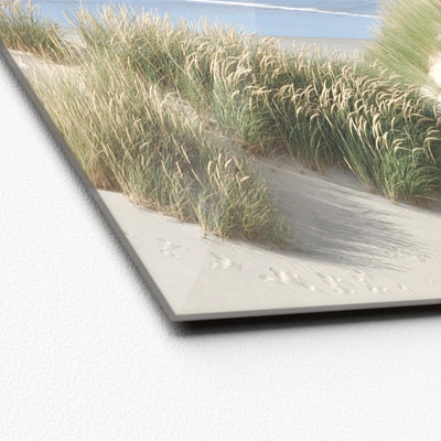 Footprints In The Sand 1 Piece Wall Art on Glass