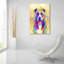 Art mural en verre épique «Pop Art Pit Bull 4» par Furbaby Affiliates-2145171235