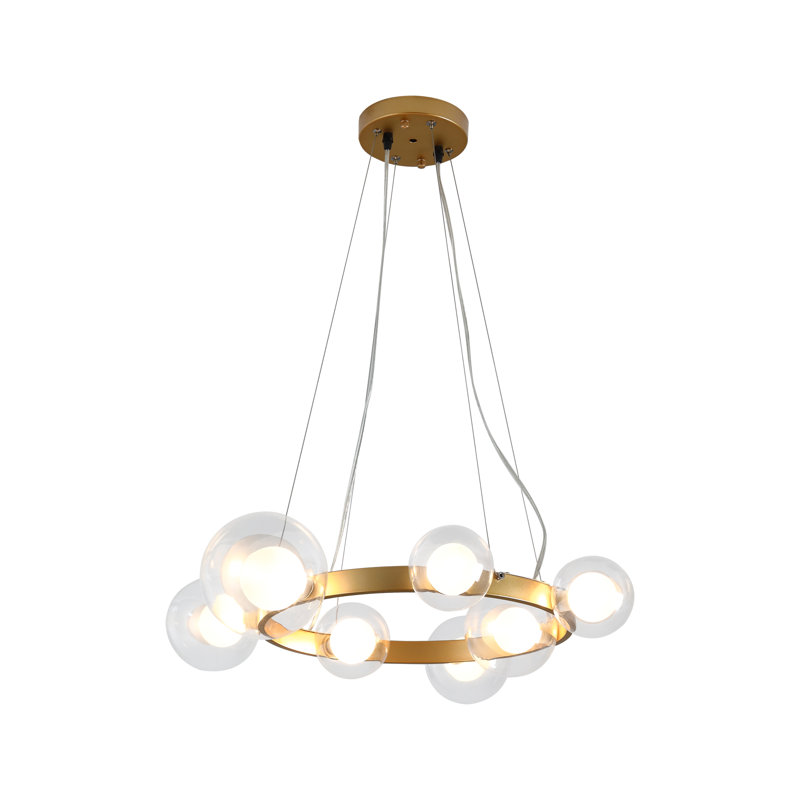 Aurora 7 - Light Dimmable Chandelier, Gold