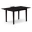 Ensemble de salle à manger 3 pièces comprenant une table de cuisine rectangulaire avec rallonge papillon et 2 chaises en tissu de polyester beige clair, 32 x 54 pouces, noir-460659470-460659464