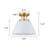3-Light Tapered Glass Semi Flush Mount