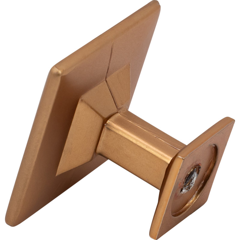 1 3/16" Length Square Knob Multipack, Champagne Bronze