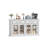  63" Wide 2 Drawer Sideboard Buffet, Farmhouse 4 Doors Credenza Storage Cabinets With Adjustable Shelves,White-777009848