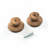 2 Pack Teak Round Drawer Knob