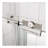 Bypass shower door, sliding door, with 1/4" tempered glass and Polished finish 56-60"x70"-112318789