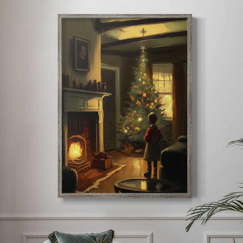 «Christmas Holiday» DCVI, reproduction d'art encadrée - bois massif, H 15 po x l 12 po
