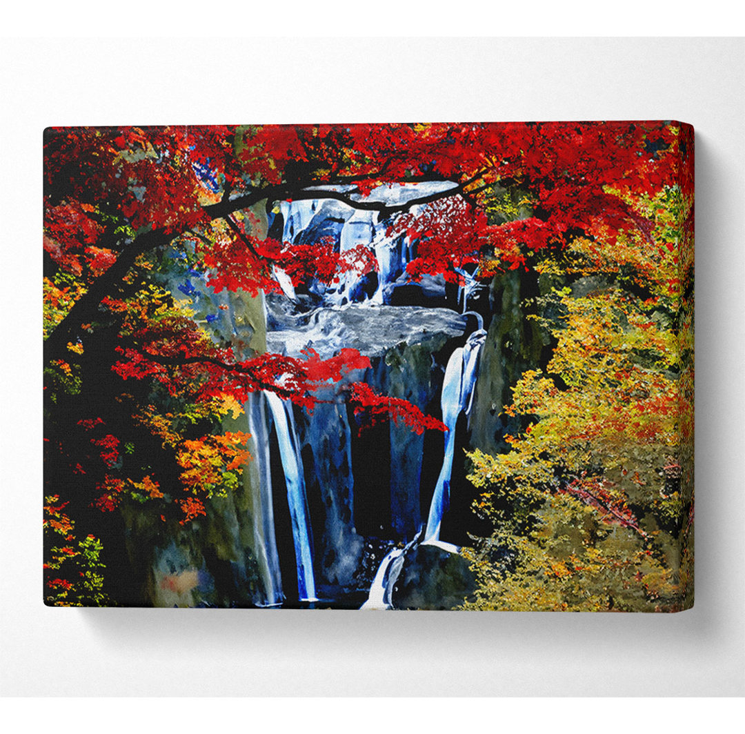 Wasserfall Herbst - Druck