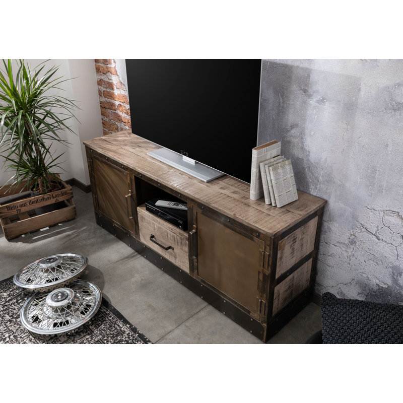 Heavy Industry TV Stand for TVs up to 75", Brown