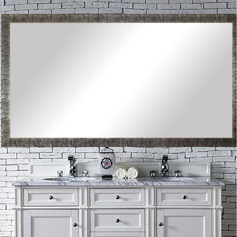 Guildford Wood Flat Wall Mirror, 37" H x 71.5" W