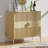 30.7'' Wide Fluted Sideboard with Metal Legs-2134052952