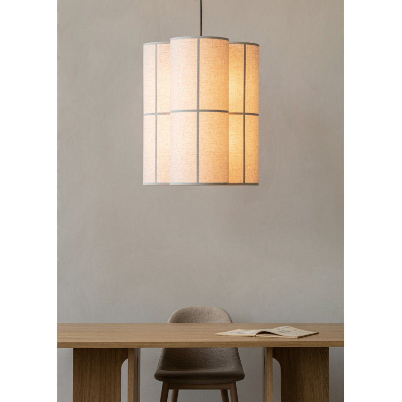 Hashira 3 - Light Pendant, 23.6" H x 14.6" W x 14.6" D, Raw