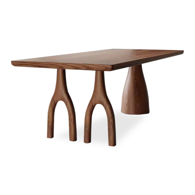 Table de salle à manger moderne en bois massif de style minimaliste, H 29,53 po x L 78,74 po x l 31,5 po