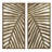 2 Wall Decor With Leaf Print In Contrast Two-Tone Indoor Use Panels Pattern
