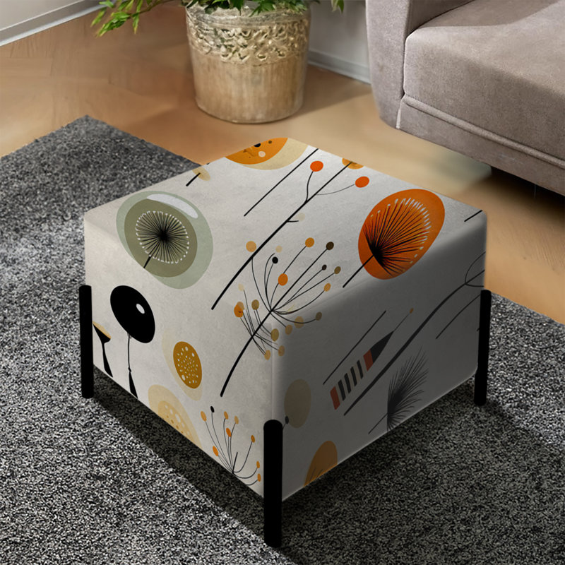 Danois Modern Sophistication - Repose-pieds carré Mid-Century