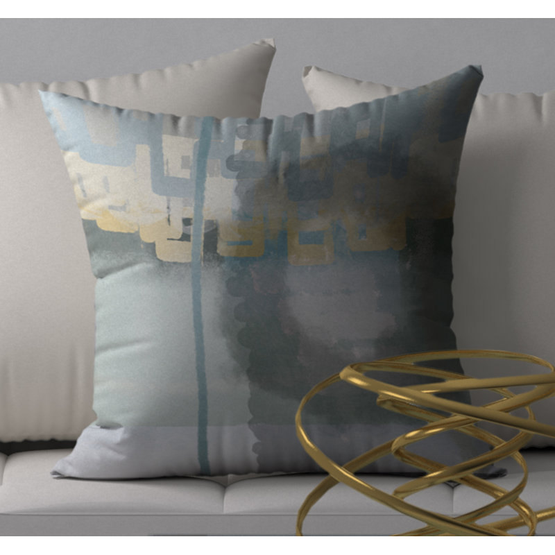 Housse de coussin décorative carrée en forme de coussin décoratif et insert, 24" X 24"