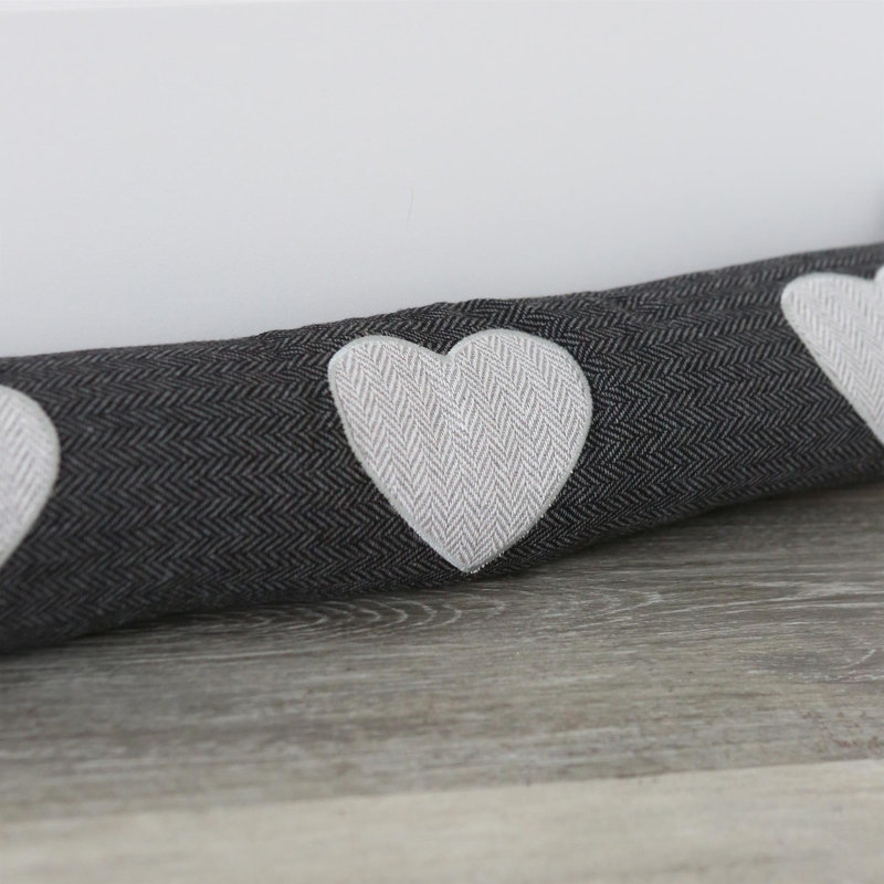 Nicola Spring - Herringbone Draught Excluder - 78.5cm - Heart