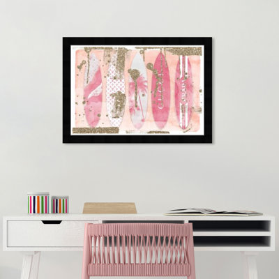«Fashion Surf Collection Blush», impression encadrée