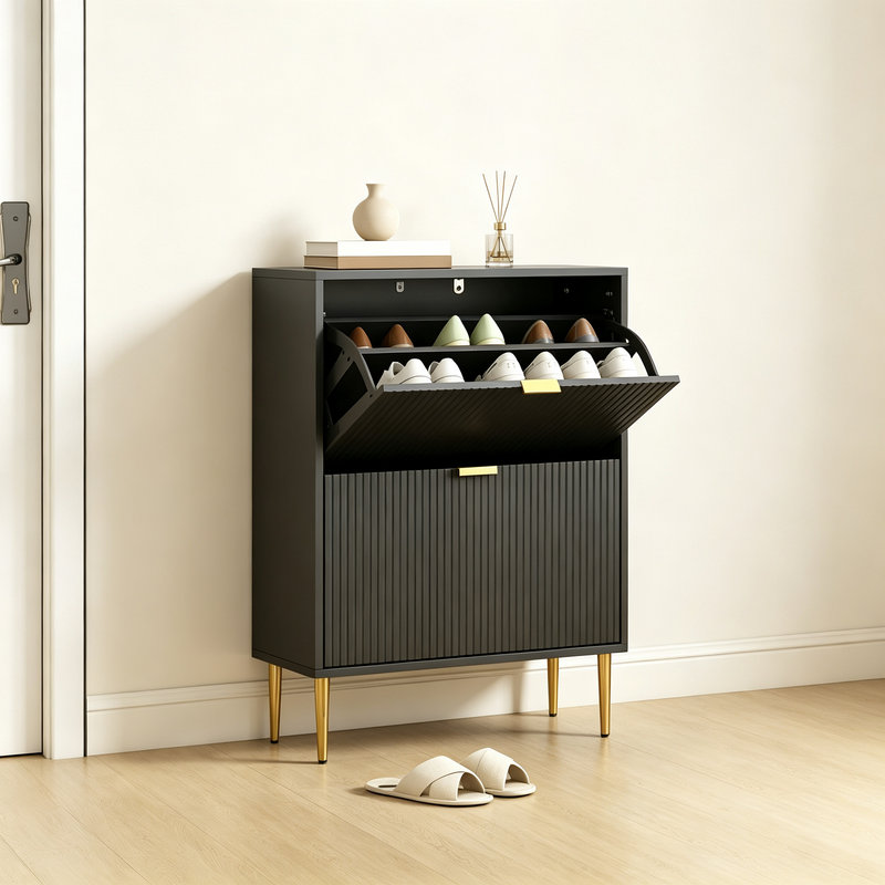 12 Pair Flip Down Shoe Storage