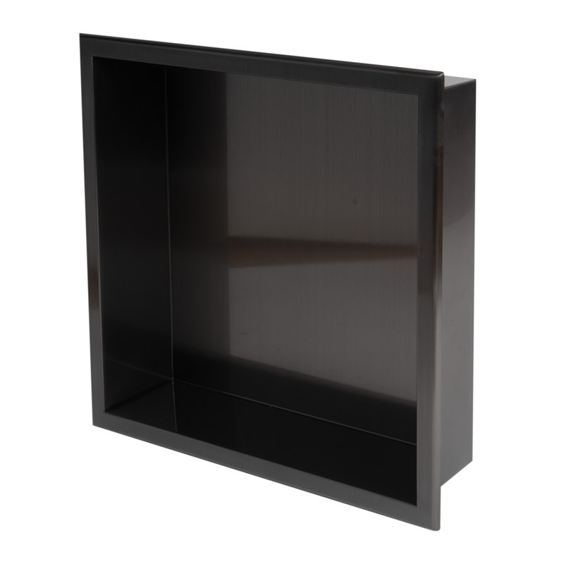 Brushed Black Stainless Steel Wall Mount Shower Niche