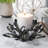 Iridescent Glass Crystal Lotus Votive Candle Holder-24704500-24704497