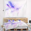 Tapisserie abstraite veines de marbre bleu vif-28496719
