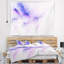 Tapisserie abstraite veines de marbre bleu vif-28496720