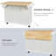 Grand chariot de cuisine avec tablettes amovibles et structure d'armoire en bois massif Drop Island-1551925455