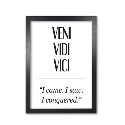 Veni Vidi Vici - Print
