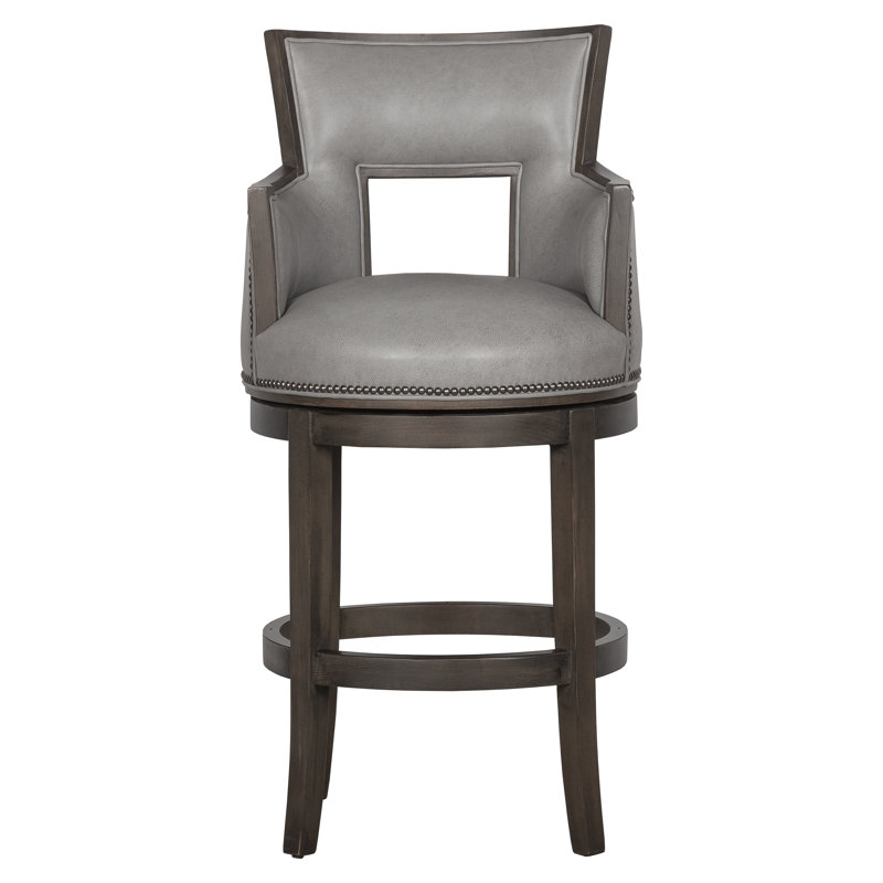 Tabouret pivotant Sidecar, Tabouret de bar (siège d'une hauteur de 30 po), Amande chamois, Gris-vert 9953