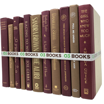 Livres décoratifs Cozy Comfort bourgogne et brun foncé