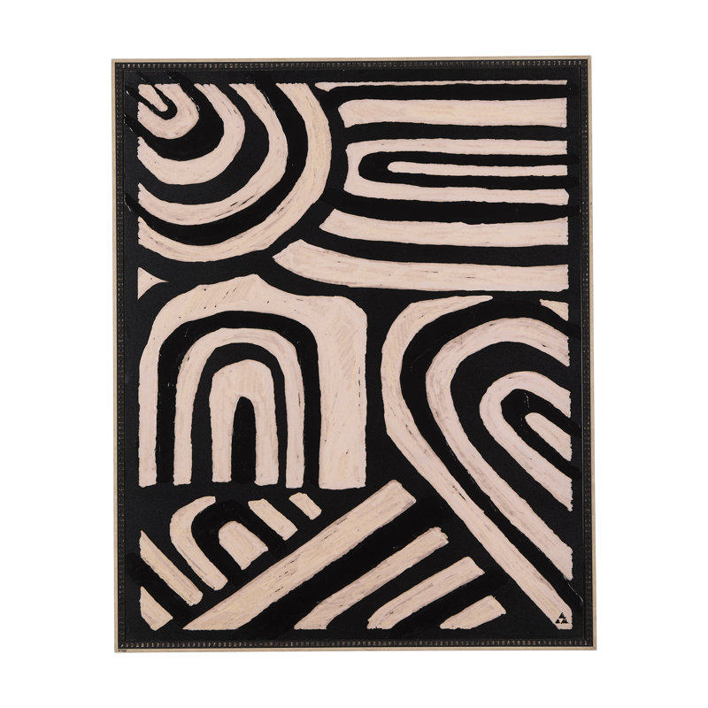 Clay Patern II a Hand Embelished Textured Framed Art Print, Clay Pattern II