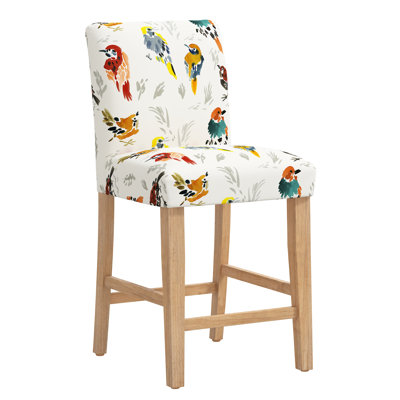 Delbreco Upholstered Counter Stool with Solid Wood Frame