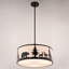 Luminaire suspendu rustique en bronze 3L Jorene