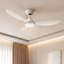Ventilateur de plafond moderne de 42 po avec lumière et télécommande, moteur à courant continu réversible à haut débit d'air, mémoire DEL à 3 couleurs, ventilateur de plafond doré avec pales blanches-1956953833-1956953836