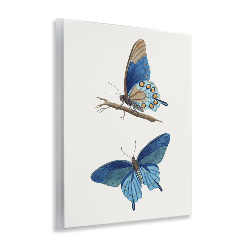 Plaque murale paire de papillons bleus, design par Arlington Prints
