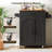 Small Kitchen Island with Storage Cabinet and Drawer, Rolling Kitchen Cart on Wheels with Spice Rack and Towel Rack-1161057505