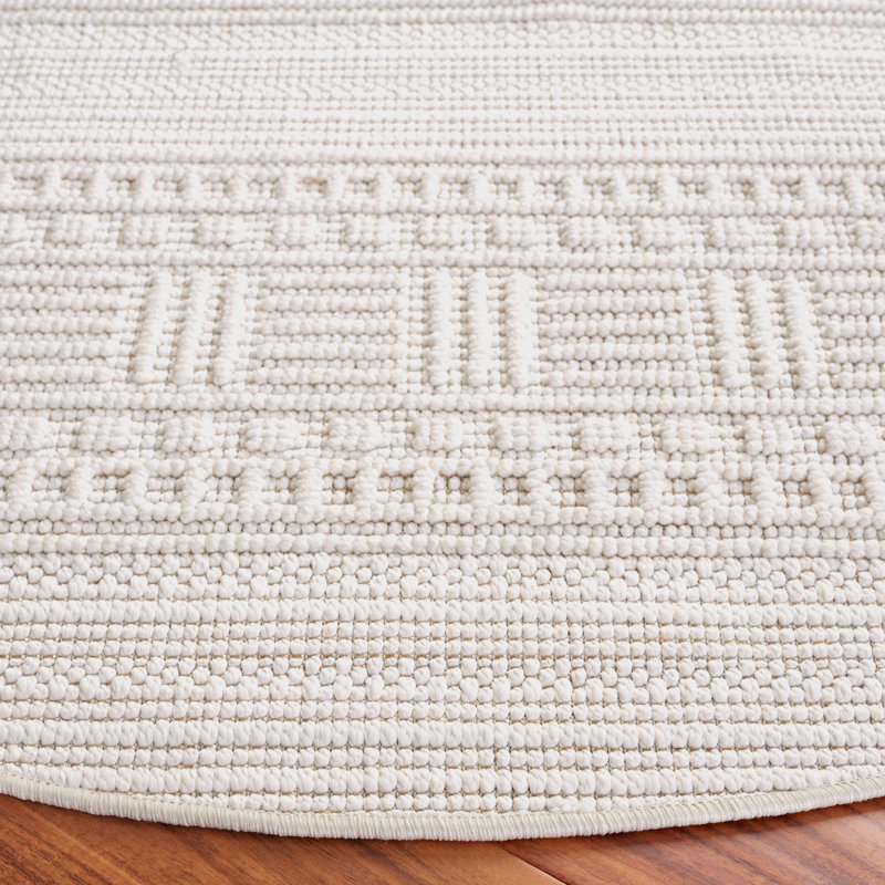Tapis à motif géométrique Fashage Performance, Rond 5 pi 3 po