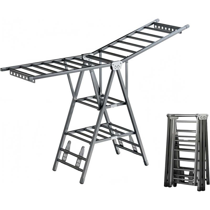 Séchoir à vêtements robuste pliable