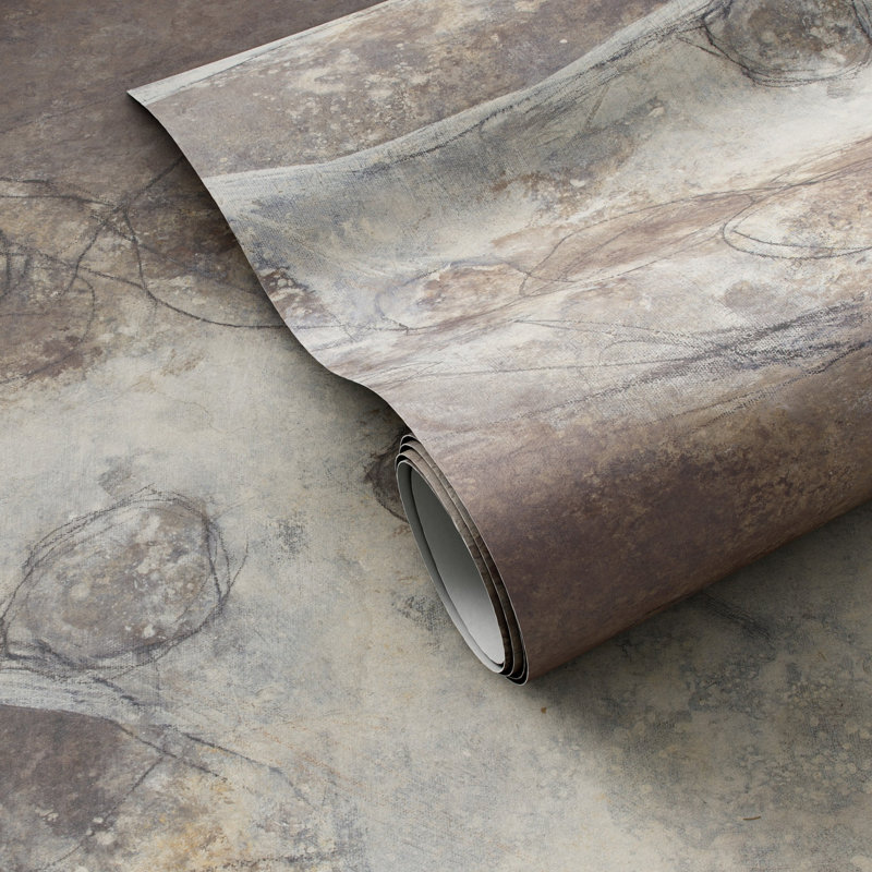 Penumbra Abstract Terralon Wallpaper Roll by Matera, 132" L x 208" W