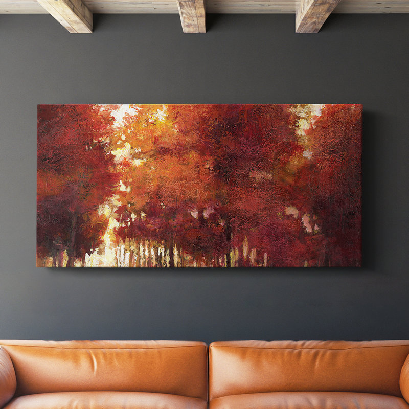 Lumière de l'après-midi - Toile tendue avec châssis - Prêt à accrocher, H 16 po x l 32 po