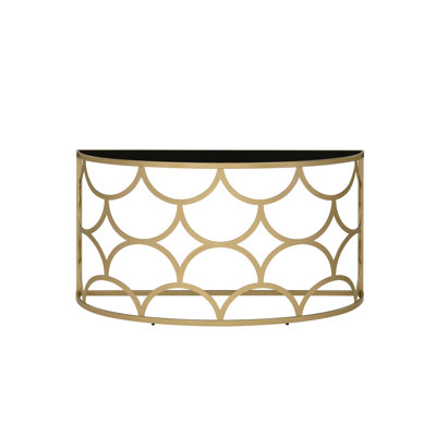 Gold Finish Console Table