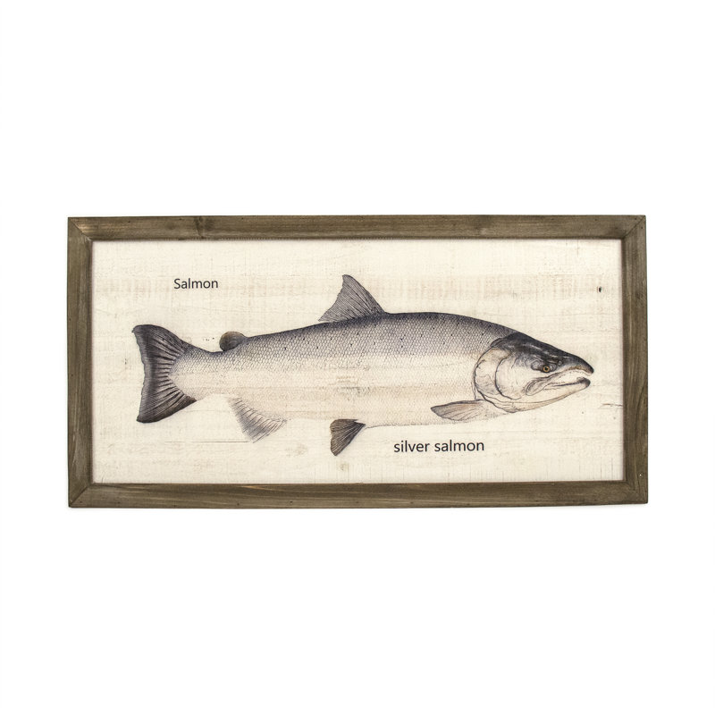 Silver Salmon Print, 15.75" H x 31.2" W x 1.5" D