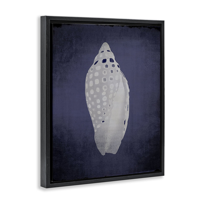  "Junonia on Indigo", art mural encadré par Graffi * Tee, Cadre flottant noir de jais, H 21 po x l 17 po